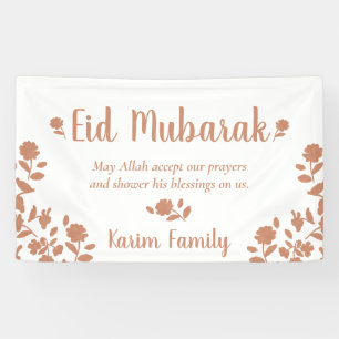 Eid Mubarak Custom Islam Wohngestaltung Floral Banner
