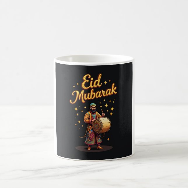 Eid Mubarak Drummer Celebration Art Kaffeetasse (Mittel)