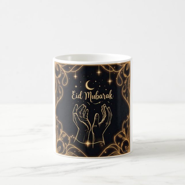 Eid Mubarak Dua Hands Kaffeetasse (Mittel)
