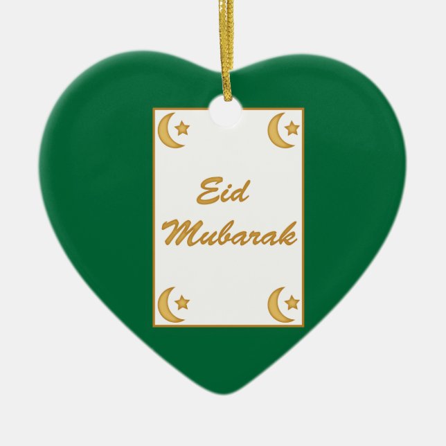 Eid Mubarak Eid al Fitr Keramik Ornament (Vorne)