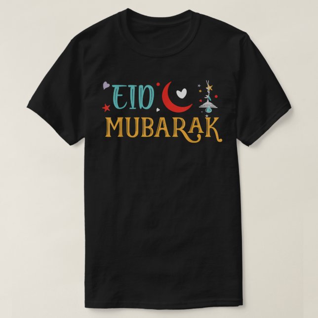 Eid Mubarak Eid ul Fitr Eid ul Adha Muslim Holiday T-Shirt (Design vorne)