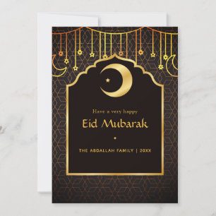 Eid Mubarak Familienfoto-Collage-Gruß Feiertagskarte