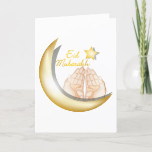 Eid Mubarak Familienfoto-Gruß Feiertagskarte