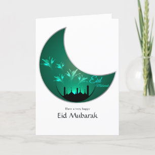 Eid Mubarak Familienfoto-Gruß Feiertagskarte