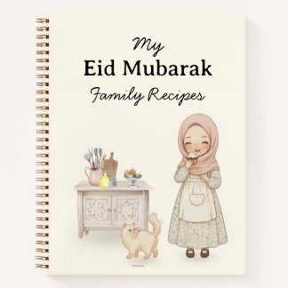 Eid Mubarak Familienrezepte Notizbuch