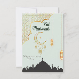 Eid Mubarak Flache Dankeskkarte Dankeskarte