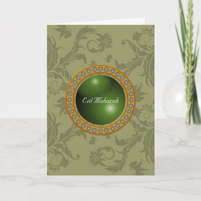 Eid Mubarak Floral Feiertagskarte (Vorderseite)