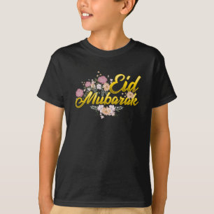 Eid Mubarak Floral islamische muslimische Blume Fr T-Shirt