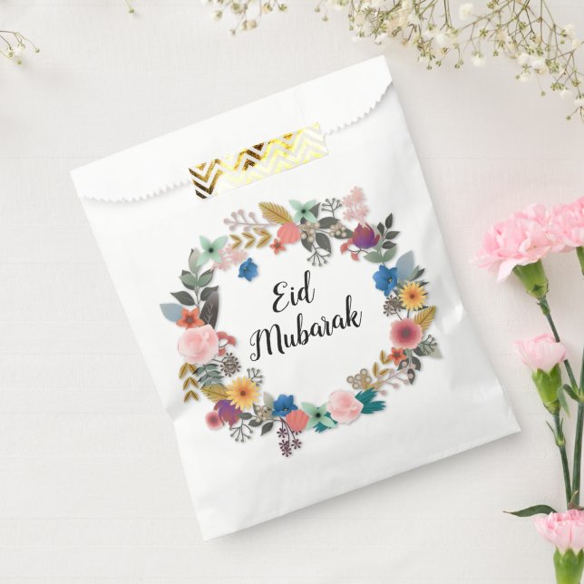 EID MUBARAK FLORAL WREATH FAVOR BAGS GESCHENKTÜTCHEN (Versiegelt)