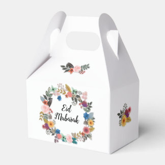 EID MUBARAK FLORAL WREATH FAVOR BOX GESCHENKSCHACHTEL