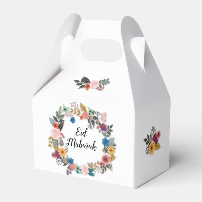 EID MUBARAK FLORAL WREATH FAVOR BOX GESCHENKSCHACHTEL (Vorderseite)