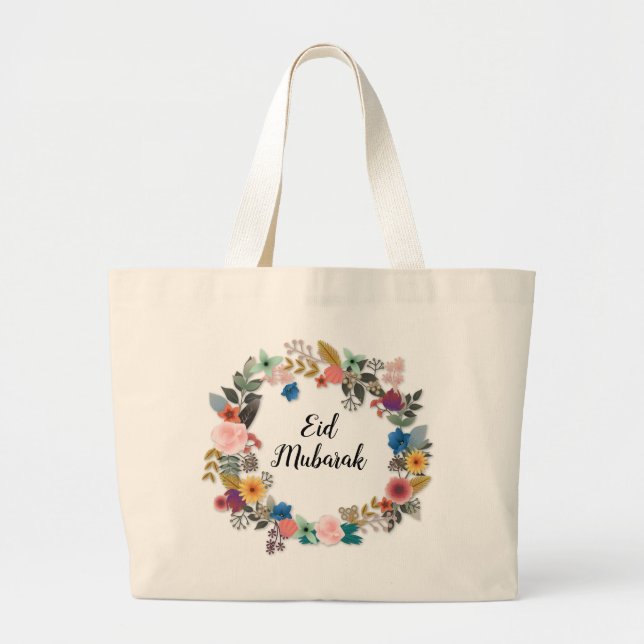 EID MUBARAK FLORAL WREATH TASCHE (Vorne)