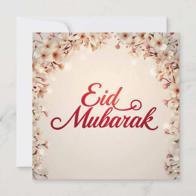 Eid mubarak for Eid Fitr Card Dankeskarte (Vorderseite)