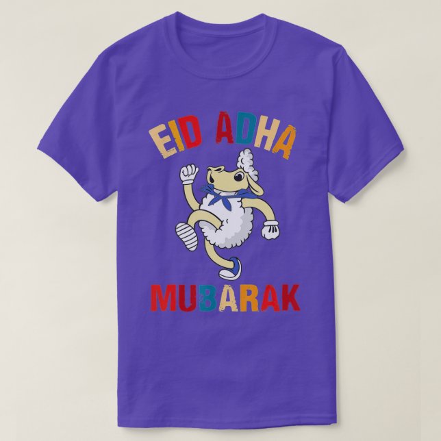 Eid Mubarak für muslimische Amerikaner Eid al Adha T-Shirt (Design vorne)