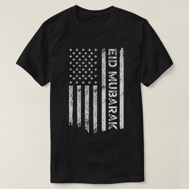 Eid Mubarak für muslimische Amerikaner Eid al fita T-Shirt (Design vorne)