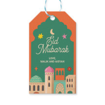 Eid Mubarak Gefallen-Tags | Handgezeichnete Torbög