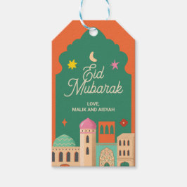 Eid Mubarak Gefallen-Tags | Handgezeichnete Torbög Geschenkanhänger