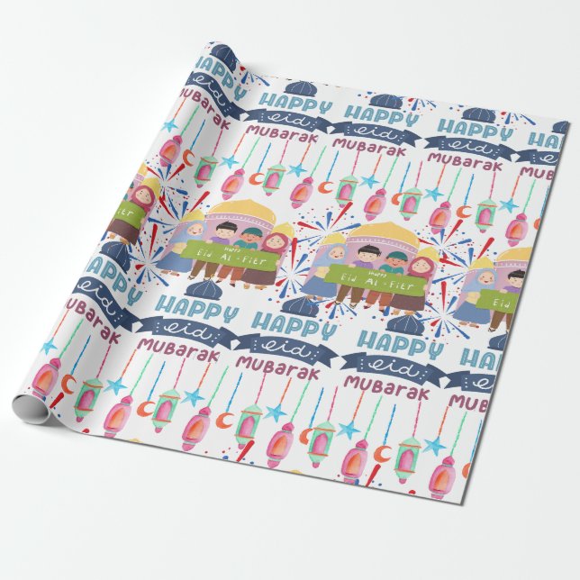 EID Mubarak-Geschenk Geschenkpapier (Ungerollt)