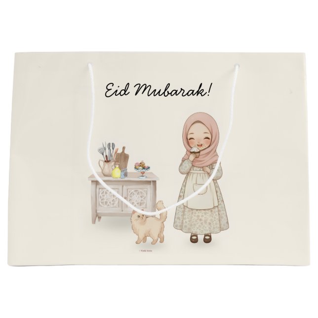 Eid Mubarak-Geschenktasche  Große Geschenktüte (Vorderseite)