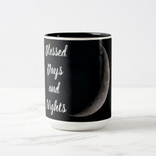 Eid Mubarak gesegnete Tage Crescent Moon Zweifarbige Tasse