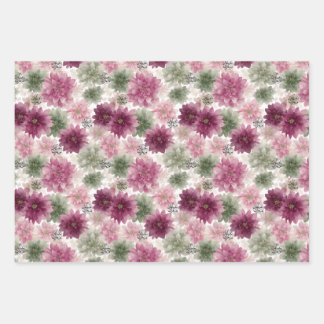 Eid Mubarak Gift Wrap Set – 3 Floral Designs  Geschenkpapier Set