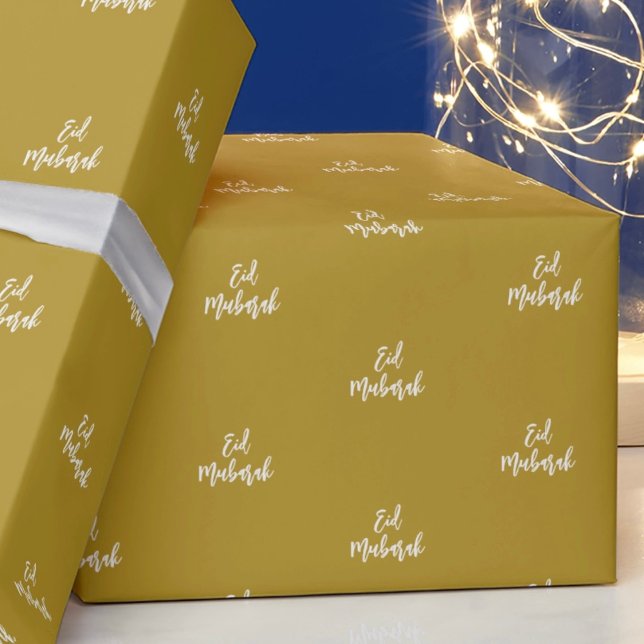 Eid Mubarak Gold Geschenkpapier (Von Creator hochgeladen)