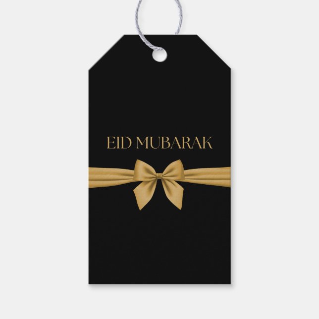 Eid Mubarak Goldband Geschenkanhänger (Vorderseite)