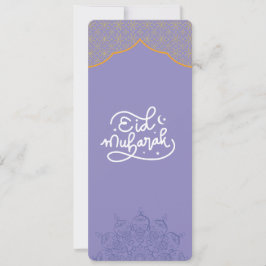 Eid Mubarak Golden und lila Mandala Karte