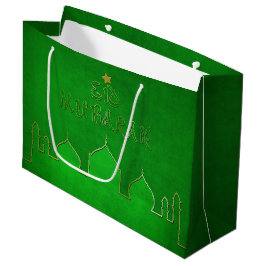 Eid Mubarak Green Gold Moschee Große Geschenktüte