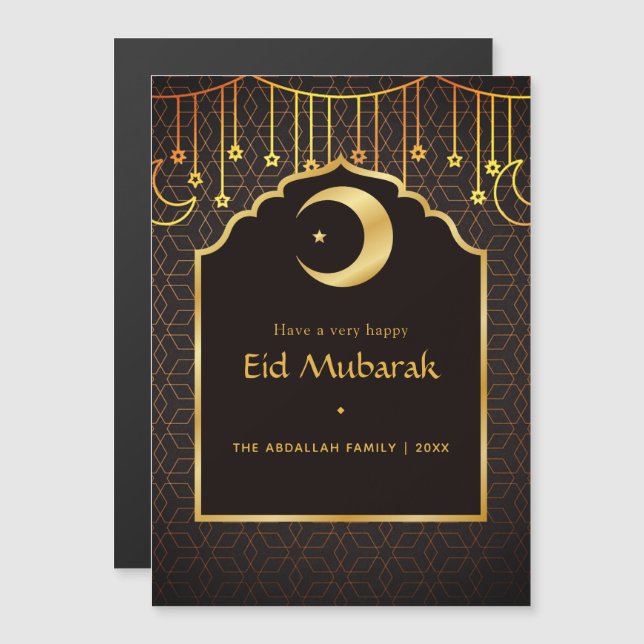 Eid Mubarak Greeting Magneteinladung (Vorne/Hinten)