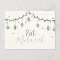 Eid Mubarak Grußkarte für eid al fit