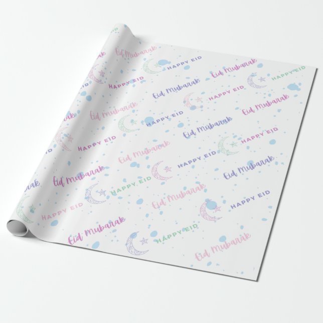 Eid Mubarak/Happy Eid/Ramadan Wrapping Paper  Geschenkpapier (Ungerollt)