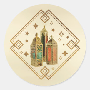 Eid Mubarak - Happy Eid Runder Aufkleber