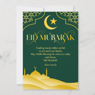 Eid Mubarak Individuelle Name Elegante Modernes Gr Feiertagskarte