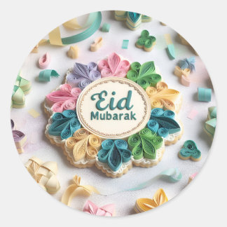 eid mubarak islam day runder aufkleber