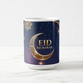 Eid Mubarak Islamic celebration Gold And navy Kaffeetasse