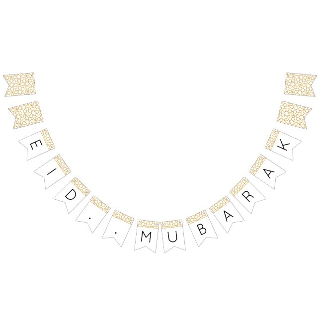 Eid Mubarak Islamische geometrische Golddekoration Wimpelkette (Alle)