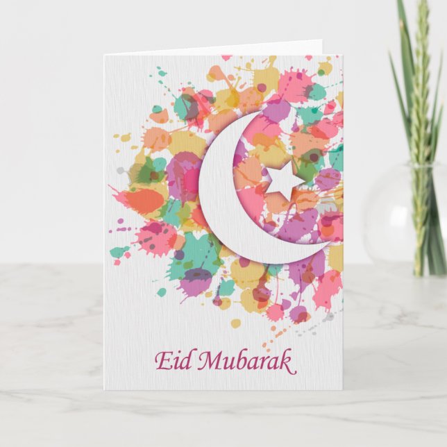 Eid Mubarak islamische Grußkarte für Ramadan/Eid! Karte (Vorderseite)