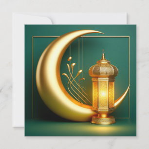 Eid Mubarak Islamischer Traditioneller LaternenHal Feiertagskarte