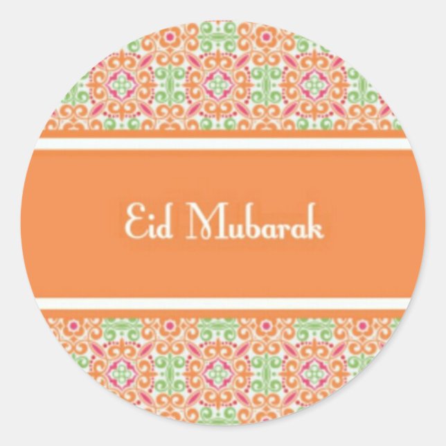 eid mubarak.jpg runder aufkleber (Vorderseite)
