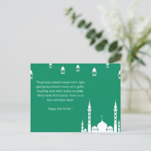 Eid mubarak kareem Islam arabische Moschee Kalligr Postkarte