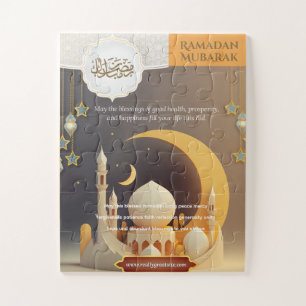 Eid Mubarak Karte mit Masjid Puzzle