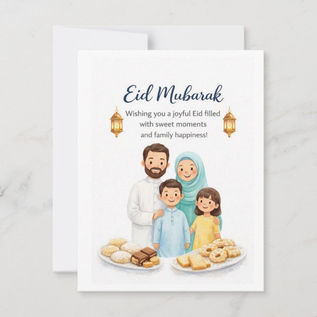 Eid Mubarak Karte Sofort-Download (Vorderseite)