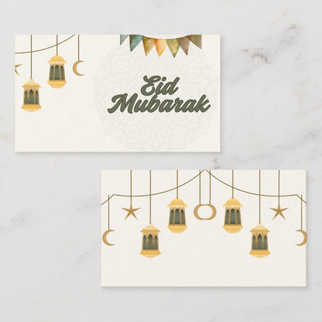 Eid Mubarak Karten (Vorne/Hinten)