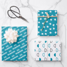 Eid Mubarak Kids Blue Moon Star Zitat