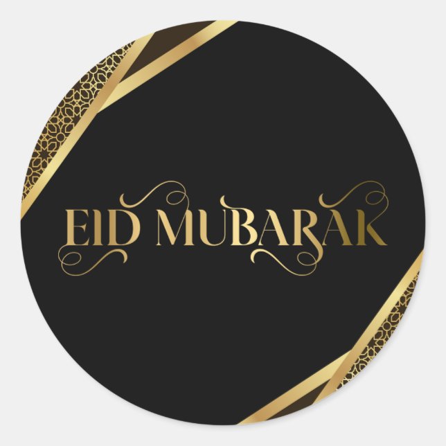 Eid-Mubarak-Kreis Runder Aufkleber (Vorderseite)