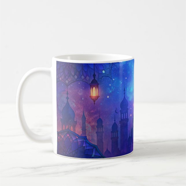 Eid Mubarak Magic Arabian Nights Crescent Farben Kaffeetasse (Links)
