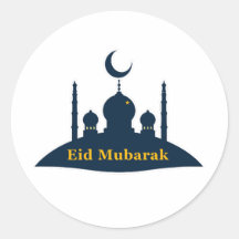 Eid Mubarak Moschee Halbmond Aufkleber