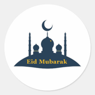 Eid Mubarak Moschee Halbmond Aufkleber