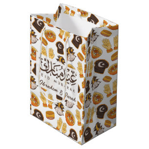 Eid Mubarak muslimische Kinder glücklich Eid Mittlere Geschenktüte